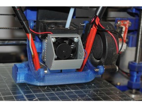 e3d 30mm fan deflector printer parts mount air chimera v6 3d print model - Mito3D