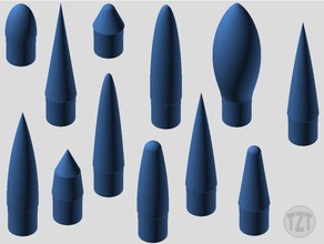 model rocket 13mm nc-5 nose cone collection vehicles nasa rocketry space 3d print model - Mito3D