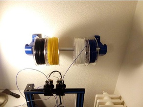 filament spool wall holder 3d printer accessories mount hanger 3d print model - Mito3D