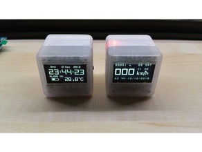 buz küp saat elektronik durumda özelleştirilmiş kasa tutucu ekran küçük minik haykırış 3d print model - Mito3D