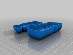 mira caixa recipientes personalizado 3d print model - Mito3D
