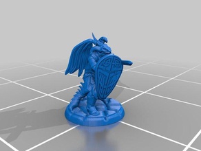rpg minyatür dragonborn draconato 2&deg oyuncak oyun aksesuarlar dd 3d print model - Mito3D