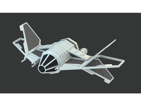 tie crusader vehicles star wars tabletop fighter xwing 3d print model - Mito3D