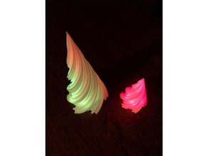 fractal christmas tree light decor candle decoration lamp luminary spiralize tea votive 3d print model - Mito3D