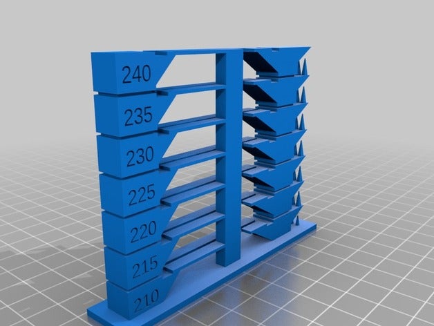 temperature tower 210-240 3d printing tests customized 3D print model - Mito3D