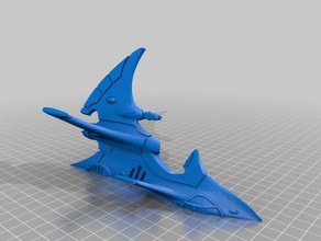 space elf eldarnit hunter 3d printing 40k flyer gunship elves warhammer 3d print model - Mito3D