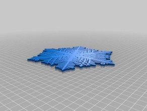 big cellular snowflake math art 3d print model - Mito3D