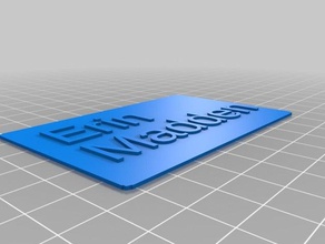 erin madden isim plakası işaretler logoları özelleştirilmiş 3d print model - Mito3D