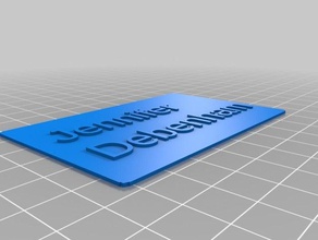 jennifer debenham plaque de nom des signes les logos personnalisé 3d print model - Mito3D