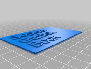sophia garlick bock name plate signs logos customized 3d print model - Mito3D