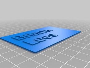 briana lees name plate signs logos customized 3d print model - Mito3D