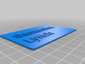 samantha lynch name plate signs logos customized 3d print model - Mito3D