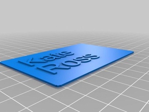 kate ross placa com o nome sinais logotipos personalizado 3d print model - Mito3D