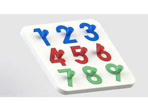 número de rompecabezas puzzles bebé los números 3d print model - Mito3D