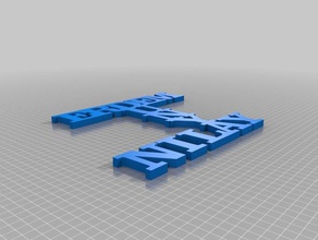 la mia su misura variabile word scultura più opzioni i segni loghi 3d print model - Mito3D