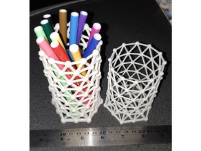 hex mesh pencil baskets containers 3d print model - Mito3D