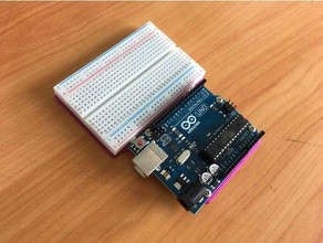 arduino uno breadboard mount small pointed screw electronics arduino case 3d print model - Mito3D