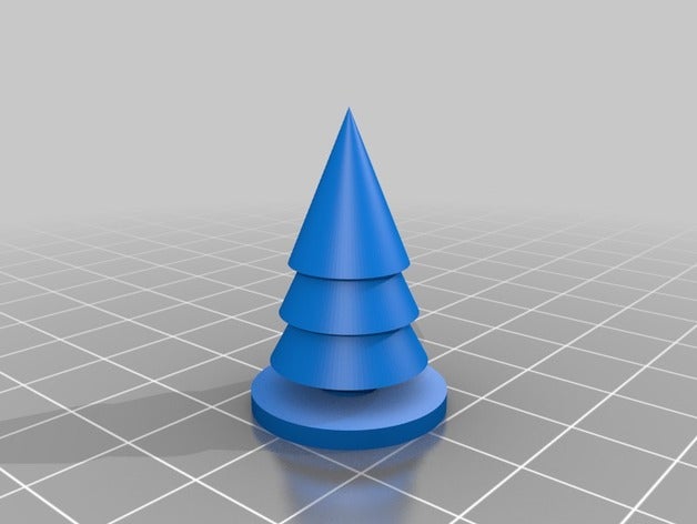 semplice albero di natale openscad bambino iniziazione arredamento decorazione openscadtutorial decorazioni 3D print model - Mito3D