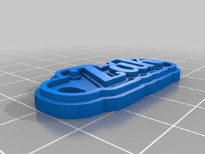 zak de porte-clés personnalisé 3d print model - Mito3D
