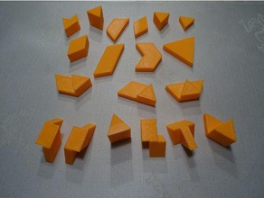 14 solide gleichseitige Dreiecke Rätsel 3d print model - Mito3D