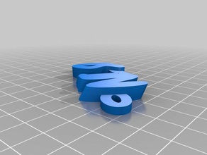 nlsu Schlüsselanhänger angepasst 3d print model - Mito3D