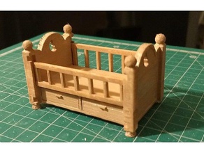 doll house baby bed toy game accessories dollhouse furniture 3d print model - Mito3D