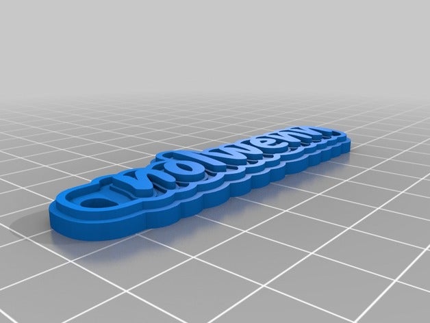 nolwenn gris rouge de porte-clés personnalisé 3D print model - Mito3D