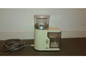 braun coffee grinder lid kmm1cn kitchen dining type 3d print model - Mito3D