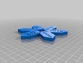 2018 natal fidget giratório 3d impressão enfeite de 3d print model - Mito3D