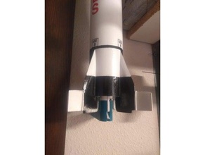 18mm model rocket wall mount hobby 3d print model - Mito3D