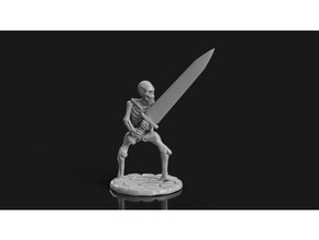 living bones great sword toy game accessories 28mm boardgame boardgames dnd dungeon dungeons dragons miniature miniatures pathfinder skeleton wargame wargames wargaming 3d print model - Mito3D