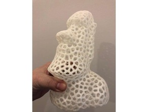 voronoi moai sculture 3d print model - Mito3D