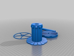 my customized parametric auto-rewind spool holder 1 other 3d print model - Mito3D