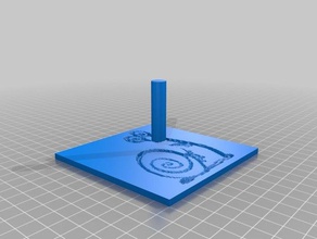 cookie carimbo de caracol 2d a arte personalizado 3d print model - Mito3D