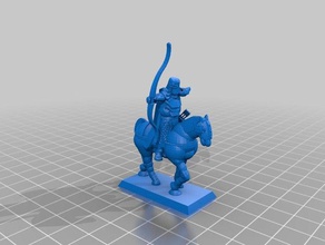 knight archer horseback toys games 28mm 28mmscale boardgame boardgames board game chavales dangeons dragons dnd miniature fantasy fighter gaming horses miniatures roleplaying role playing rpg tabletop wargame wargames wargaming 3d print model - Mito3D
