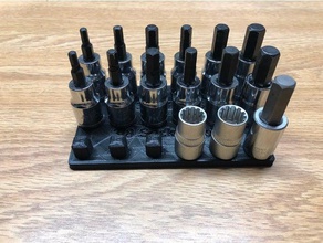 38 3x6 socket holders organization organizer sockets tool holder 3d print model - Mito3D
