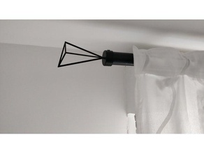 de la fixation barre rideau décor rideaux soutien tringle 3d print model - Mito3D