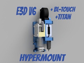 hypermount direct extruder titan e3d v6 hypercube evolution printer extruders drive e3d-titan hotend fang 3d print model - Mito3D