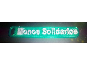 monos solidarios onu mono juguete i segni loghi 3d print model - Mito3D