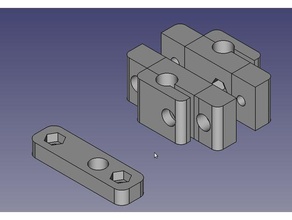 block smooth bar 8 mm 3d printer parts print 8mm anet a8 3d print model - Mito3D