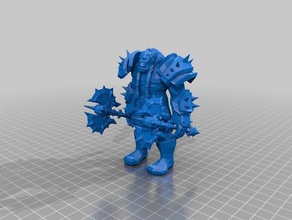 wow bataille azeroth guerrier orc jeux 3d print model - Mito3D