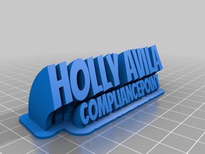 holly avila office customized 3d print model - Mito3D