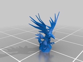 low poly águia 3d impressão 3d print model - Mito3D