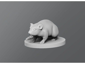 le rat 3d de l'impression animal dd donjons dragons table 3d print model - Mito3D