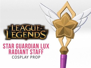 star guardian lux staff props cosplay prop weapon league legends radiant 3d print model - Mito3D