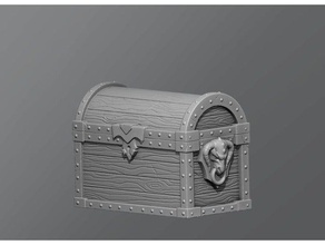 chest 3d printing dd dungeons dragons tabletop 3d print model - Mito3D