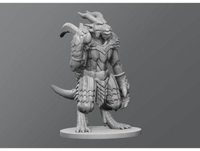 kobold-boss 3d drucken dd dungeons dragons Feind monster Tischplatte 3d print model - Mito3D
