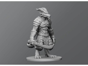 kobold guerrier 3d de l'impression dd donjons dragons l'ennemi le monstre table 3d print model - Mito3D