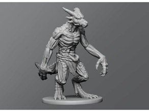 kobold zombie 3d de l'impression dd donjons dragons l'ennemi le monstre table 3d print model - Mito3D