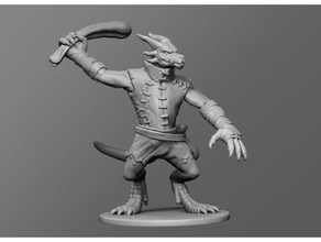 kobold ver2 3d printing dd dungeons dragons enemy monster tabletop 3d print model - Mito3D